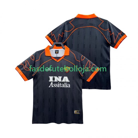 Camisola 2º Equipamento AS Roma 1998 1999 Manga Curta Retro ,Homem