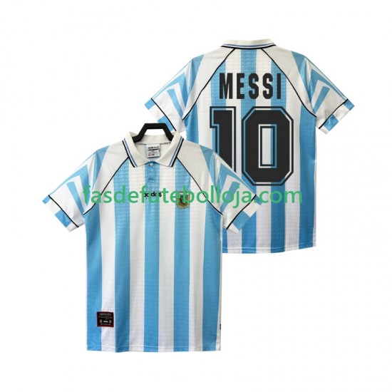Camisola 1º Equipamento Seleção Argentina Lionel Messi 10 1996 1997 Manga Curta Retro ,Homem
