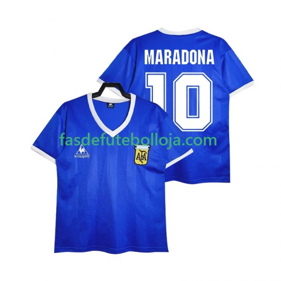 Camisola 2º Equipamento Seleção Argentina MARADONA 10 1986 Manga Curta Retro ,Homem