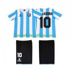 Camisola 1º Equipamento Seleção Argentina MARADONA 10 1986 Manga Curta Retro ,Criança