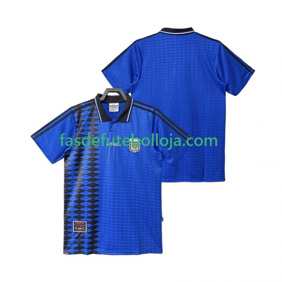 Camisola 2º Equipamento Seleção Argentina 1994 Manga Curta Retro ,Homem
