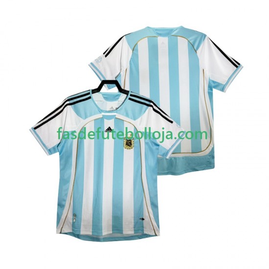 Camisola 1º Equipamento Seleção Argentina 2014 Manga Curta Retro ,Homem