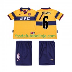 Camisola 2º Equipamento Arsenal ADAMS 6 1997 1999 Manga Curta Retro ,Criança