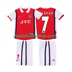 Camisola 1º Equipamento Arsenal BECKHAM 7 1998 1999 Manga Curta Retro ,Criança