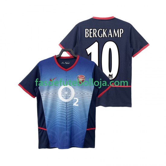 Camisola 2º Equipamento Arsenal BERGKAMP 10 2004 2002 Manga Curta Retro ,Homem