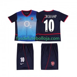 Camisola 2º Equipamento Arsenal BERGKAMP 10 2004 2002 Manga Curta Retro ,Criança