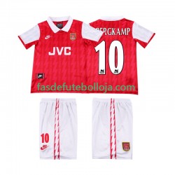 Camisola 1º Equipamento Arsenal BERGKAMP 10 1996 1994 Manga Curta Retro ,Criança