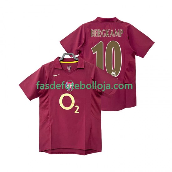 Camisola 1º Equipamento Arsenal BERGKAMP 10 2005 2006 Manga Curta Retro ,Homem
