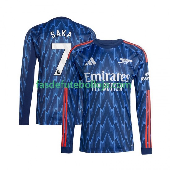 Camisola 2º Equipamento Arsenal Bukayo Saka 7 2025-2026 Manga Comprida ,Homem