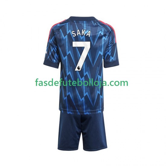 Camisola 2º Equipamento Arsenal Bukayo Saka 7 2025-2026 Manga Curta ,Criança