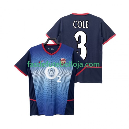 Camisola 2º Equipamento Arsenal COLE 3 2004 2002 Manga Curta Retro ,Homem