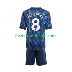 Camisola 2º Equipamento Arsenal Martin Odegaard 8 2025-2026 Manga Curta ,Criança