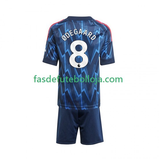 Camisola 2º Equipamento Arsenal Martin Odegaard 8 2025-2026 Manga Curta ,Criança