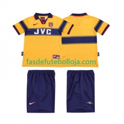 Camisola 2º Equipamento Arsenal 1997 1999 Manga Curta Retro ,Criança