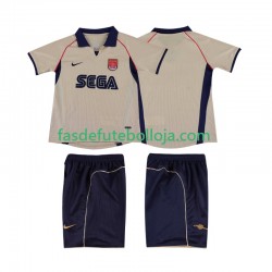 Camisola 2º Equipamento Arsenal 2001 2002 Manga Curta Retro ,Criança