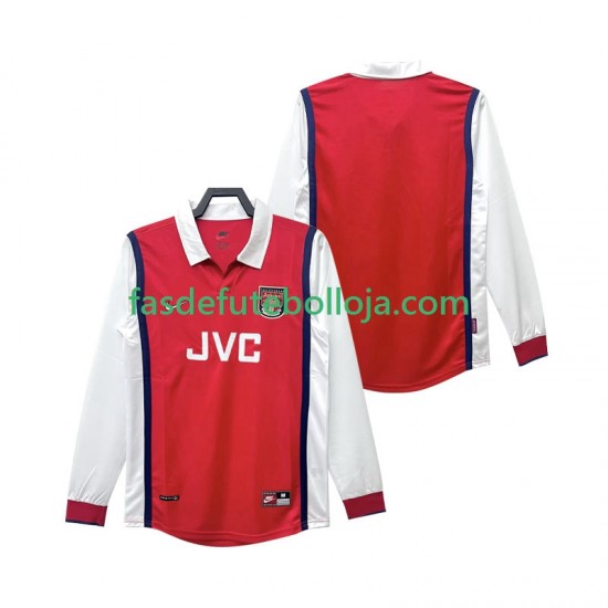 Camisola 1º Equipamento Arsenal 1998 1999 Manga Comprida Retro ,Homem