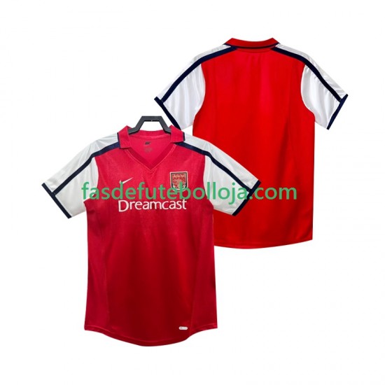 Camisola 1º Equipamento Arsenal 2001 2002 Manga Curta Retro ,Homem