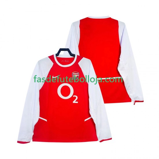 Camisola 1º Equipamento Arsenal 2003 2002 Manga Comprida Retro ,Homem
