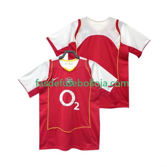 Camisola 1º Equipamento Arsenal 2005 2004 Manga Curta Retro ,Homem