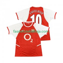 Camisola 1º Equipamento Arsenal Ruud van Nistelrooy 10 2003 2002 Manga Curta Retro ,Homem