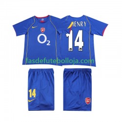 Camisola 2º Equipamento Arsenal Thierry Henry 14 2005 2004 Manga Curta Retro ,Criança