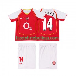 Camisola 1º Equipamento Arsenal Thierry Henry 14 2005 2004 Manga Curta Retro ,Criança