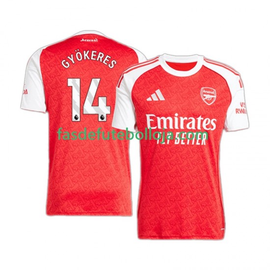 Camisola 1º Equipamento Arsenal Viktor Gyokeres 14 2025-2026 Manga Curta ,Homem