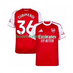 Camisola 1º Equipamento Arsenal Zubimendi 36 2025-2026 Manga Curta ,Homem