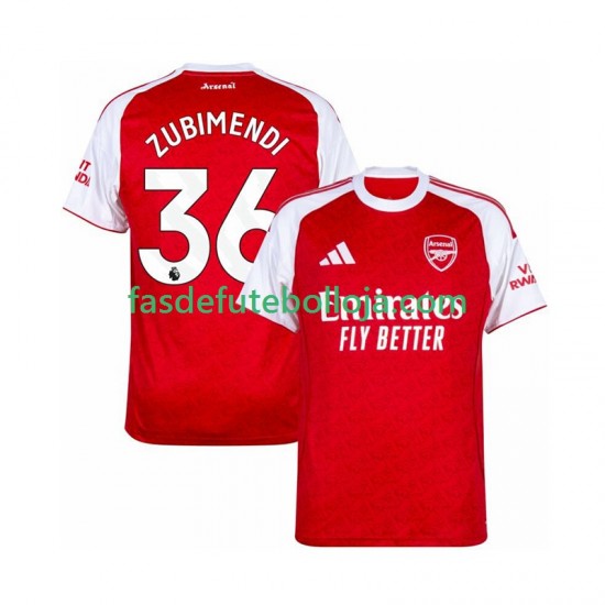 Camisola 1º Equipamento Arsenal Zubimendi 36 2025-2026 Manga Curta ,Homem