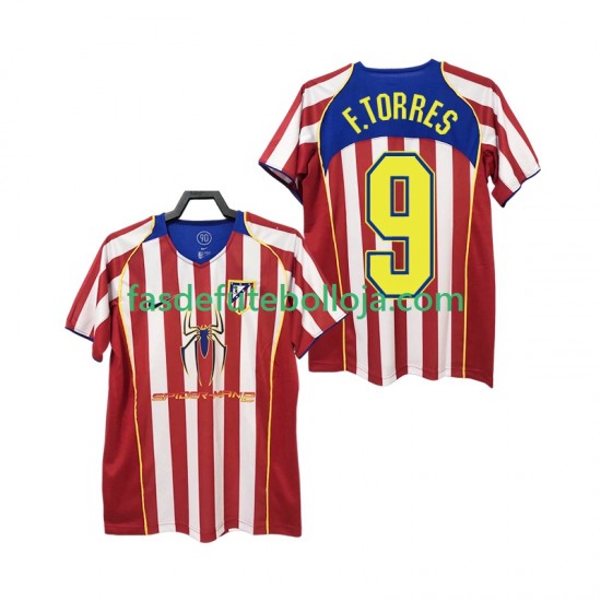 Camisola 1º Equipamento Atlético Madrid F TORRES 9 2005 2004 Manga Curta Retro ,Homem