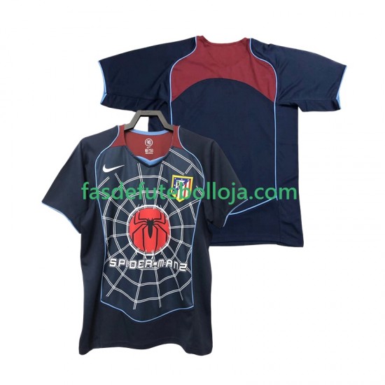 Camisola 2º Equipamento Atlético Madrid 2005 2004 Manga Curta Retro ,Homem