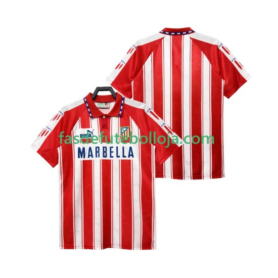 Camisola 1º Equipamento Atlético Madrid 1995 1994 Manga Curta Retro ,Homem