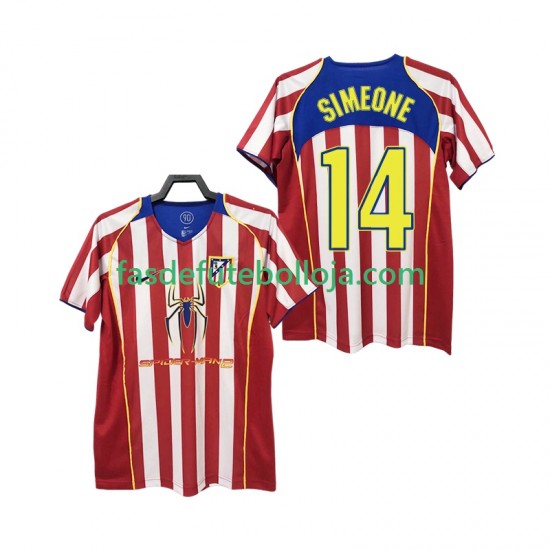 Camisola 1º Equipamento Atlético Madrid SIMEONE 14 2005 2004 Manga Curta Retro ,Homem