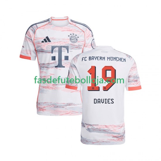 Camisola 2º Equipamento Bayern de Munique Alphonso Davies 19 2025-2026 Manga Curta ,Homem