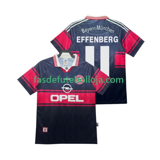 Camisola 1º Equipamento Bayern de Munique Effenberg 11 1997 1999 Manga Curta Retro ,Homem