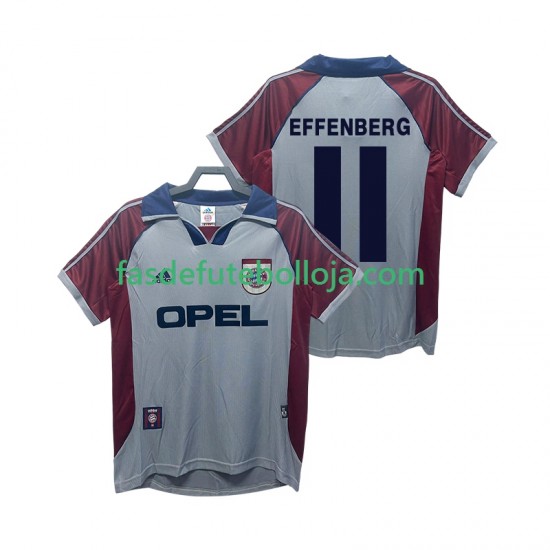 Camisola 3º Equipamento Bayern de Munique Effenberg 11 1998 1999 Manga Curta Retro ,Homem