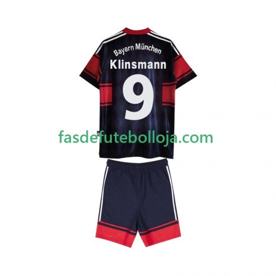 Camisola 1º Equipamento Bayern de Munique Klinsmann 9 1997 1999 Manga Curta Retro ,Criança