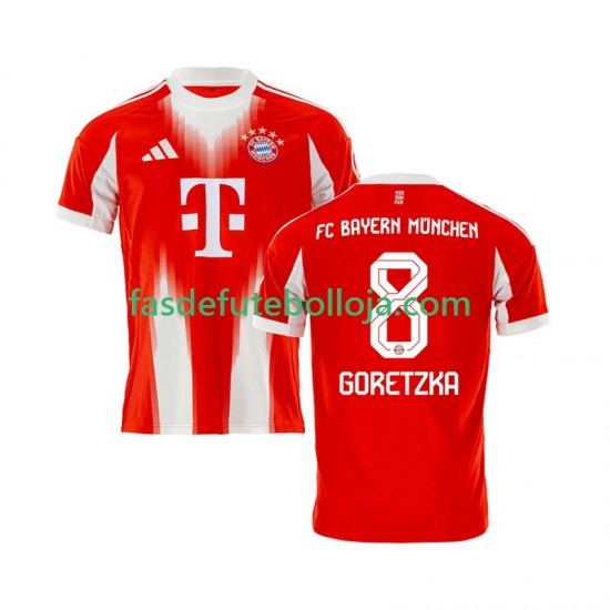 Camisola 1º Equipamento Bayern de Munique Leon Goretzka 8 2025-2026 Manga Curta ,Homem