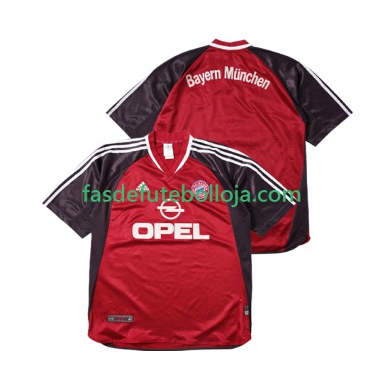 Camisola 1º Equipamento Bayern de Munique 2001 2002 Manga Curta Retro ,Homem