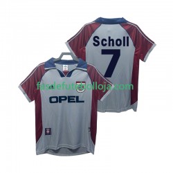 Camisola 3º Equipamento Bayern de Munique Scholl 7 1998 1999 Manga Curta Retro ,Homem