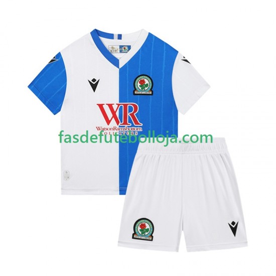 Camisola 1º Equipamento Blackburn Rovers 2025-2026 Manga Curta ,Criança