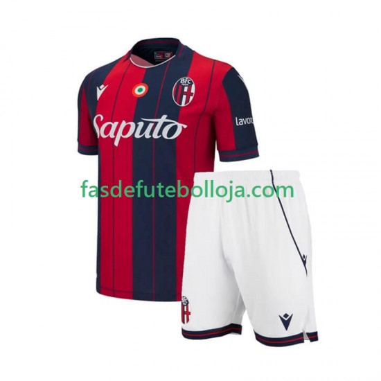 Camisola 1º Equipamento Bologna 2025-2026 Manga Curta ,Criança