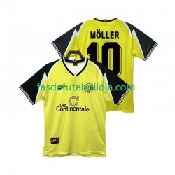 Camisola 1º Equipamento Borussia Dortmund Moller 10 1995 1996 Manga Curta Retro ,Homem