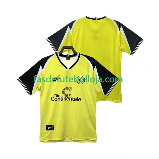 Camisola 1º Equipamento Borussia Dortmund 1995 1996 Manga Curta Retro ,Homem
