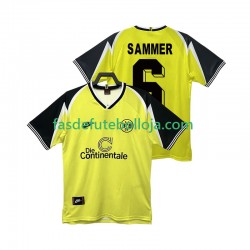 Camisola 1º Equipamento Borussia Dortmund SAMMER 6 1995 1996 Manga Curta Retro ,Homem