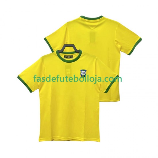 Camisola 1º Equipamento Seleção Brasileira 1970 Manga Curta Retro ,Homem