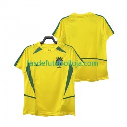 Camisola 1º Equipamento Seleção Brasileira 2002 Manga Curta Retro ,Homem