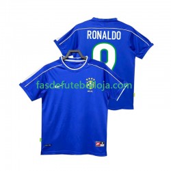 Camisola 2º Equipamento Seleção Brasileira Ronaldo 9 1998 Manga Curta Retro ,Homem