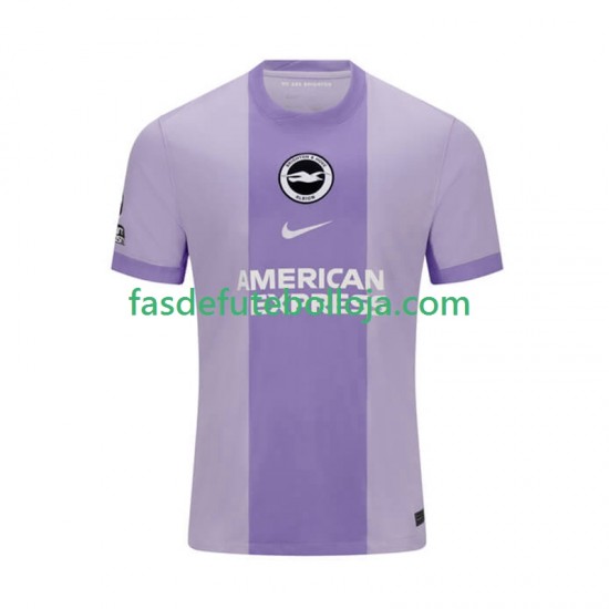Camisola 2º Equipamento Brighton Hove Albion 2025-2026 Manga Curta ,Homem