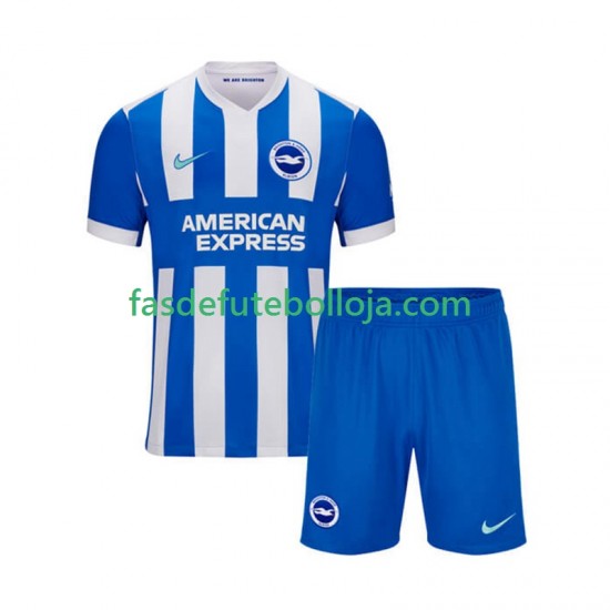 Camisola 1º Equipamento Brighton Hove Albion 2025-2026 Manga Curta ,Criança